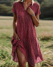 Carregar imagem no visualizador da galeria, Vestido floral casual com lapela
