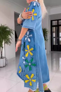 Vestido feminino com estampa floral