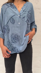 Blusa casual floral