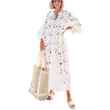 Carregar imagem no visualizador da galeria, Vestido de renda com blusa resort de praia
